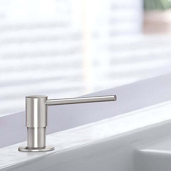 Distributeur de savon pour évier cuisine VILLEROY &BOCH Acier inoxydable massif