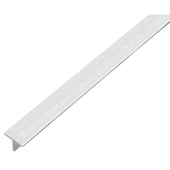 T-Profil Alu edelstahl hell 2000 x 15 x 15 x 1,5 mm