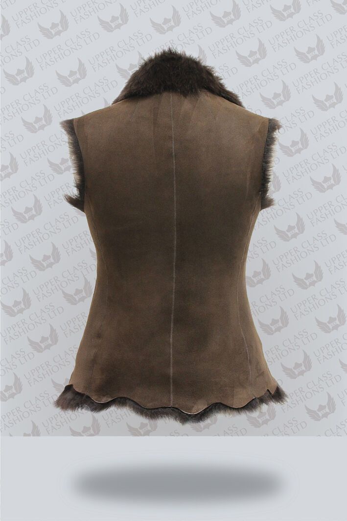 Infinity Leather Toscana Sheepskin Short Gilet-Denver