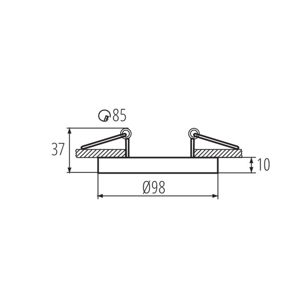 Pierścień oprawy punktowej LightLogic MINI BORD SLIM DTO-W 31255 oczko