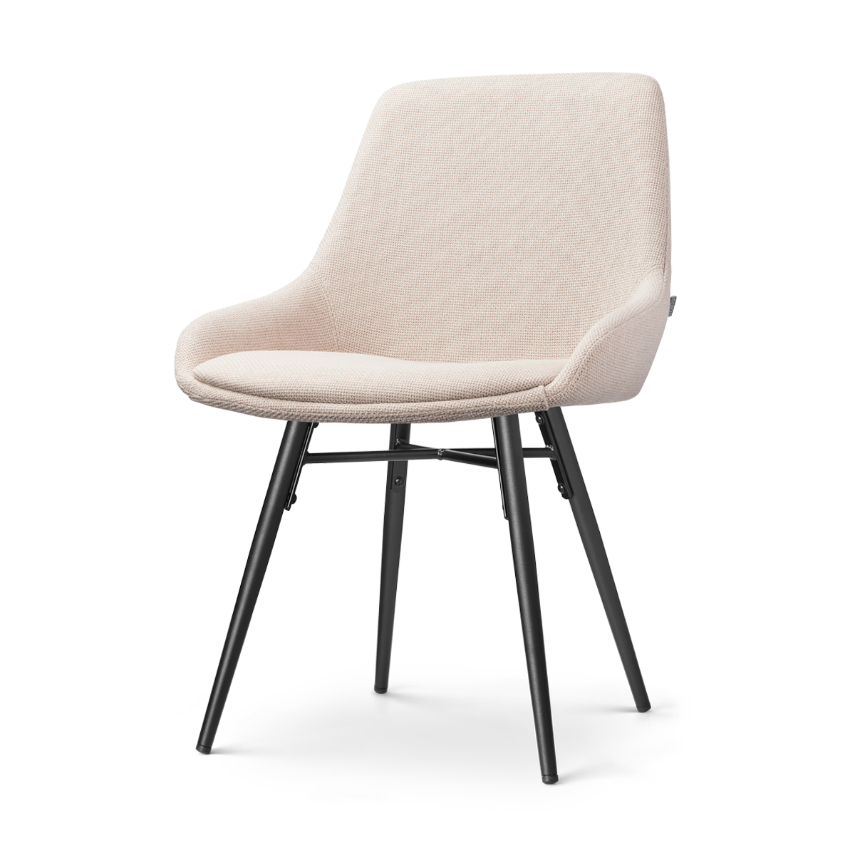 Nolon Nena-Isa Eetkamerstoel Beige - Zwarte Houten Poten