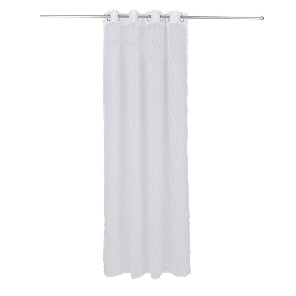 Voilage polyester 140x240cm tuffeté blanc