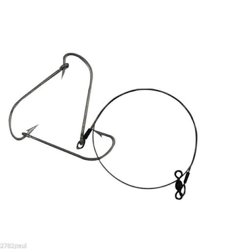 WilsonMackerel Fishing Rig 3x4/0 Hook-Setup - 30lb Multi Strand Wire