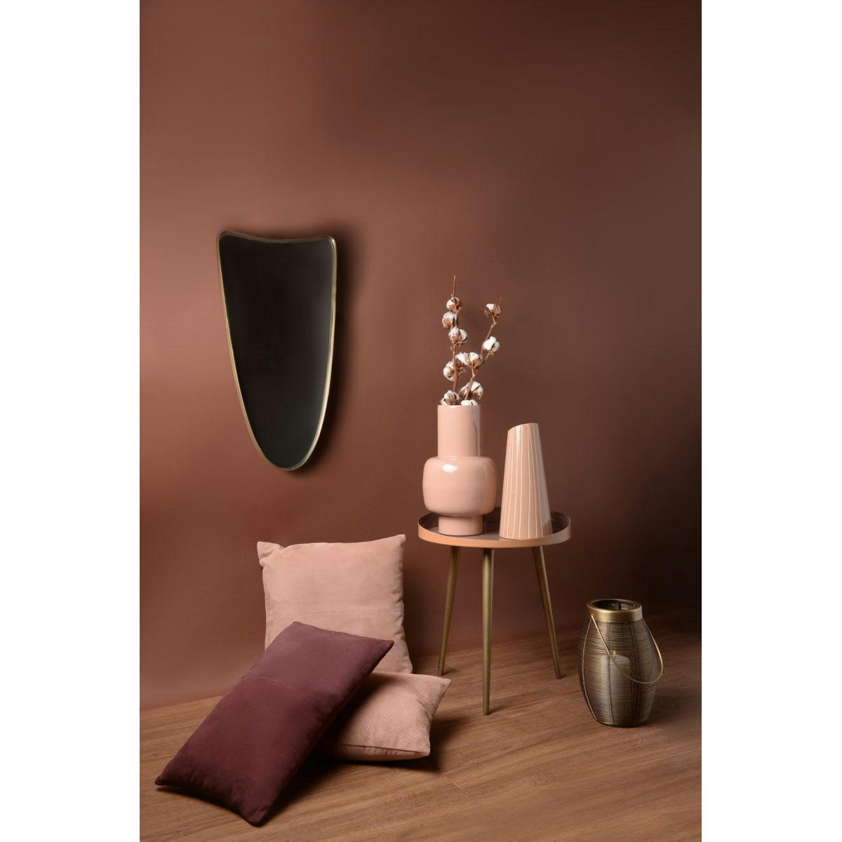 DARWIN - Miroir en métal finition laiton antique 61 x 31 cm