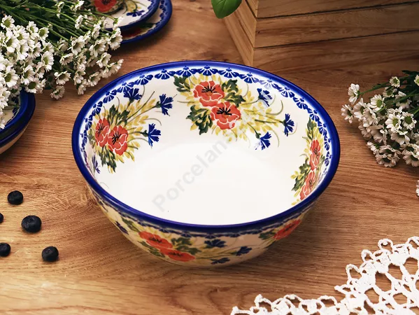 Salaterka 23 cm Bolesławiec - Maki Smolińskiej gat. I