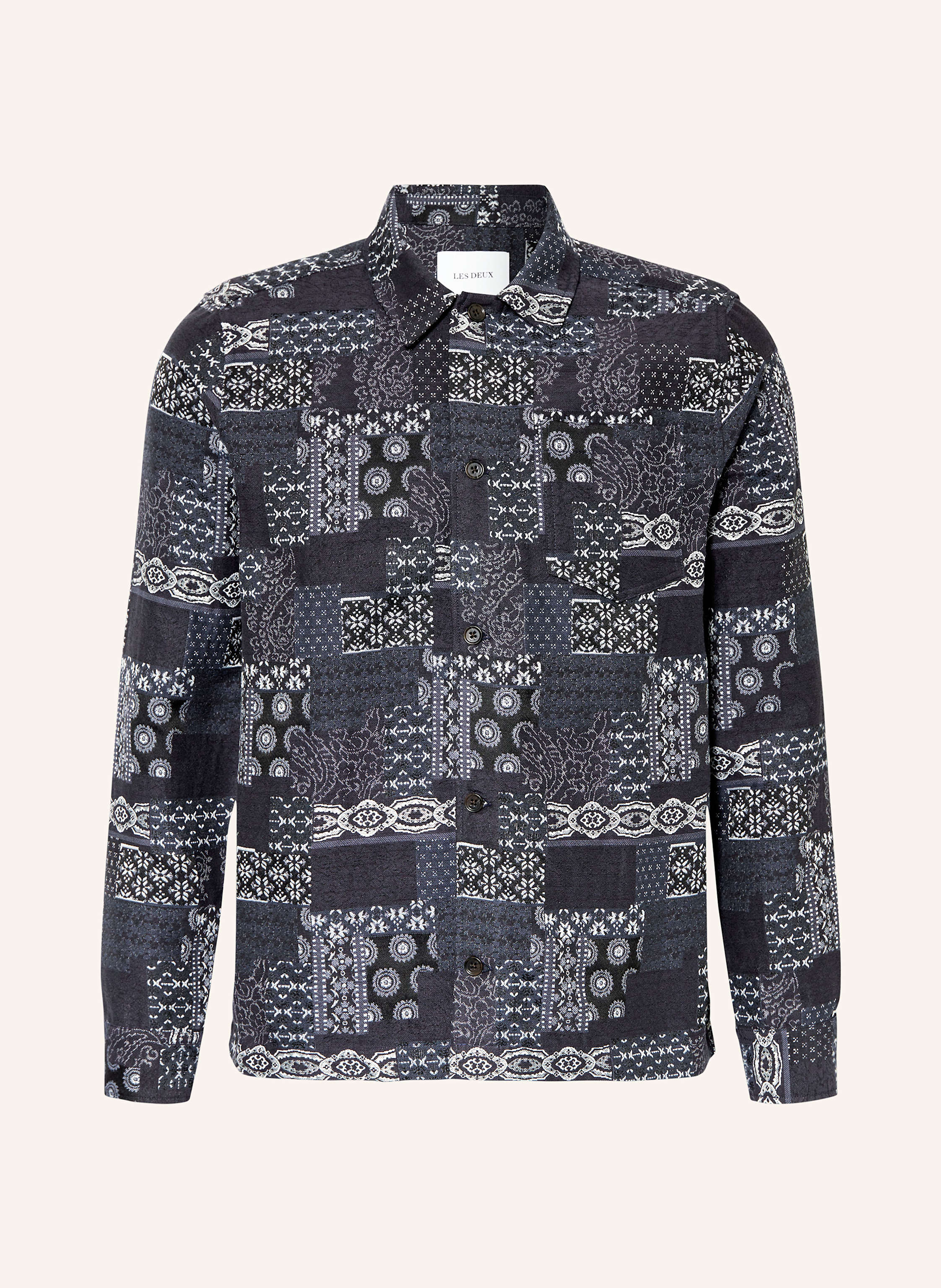 LES DEUX Jacquard-Overshirt LAYTON