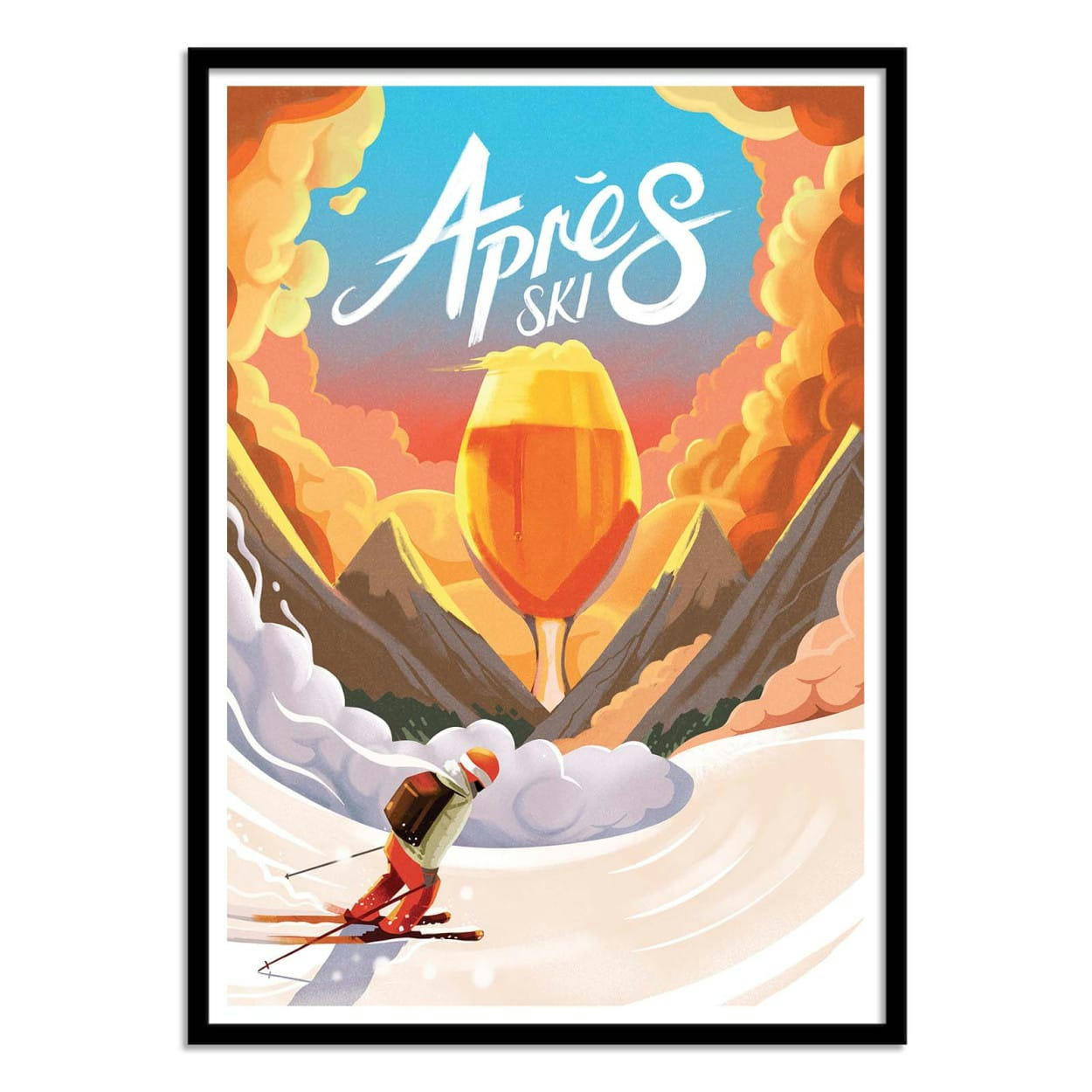 MARK HARRISON - APRÈS SKI VERSION3 - MARK HARRISON - Affiche d'art 50 x 70 cm