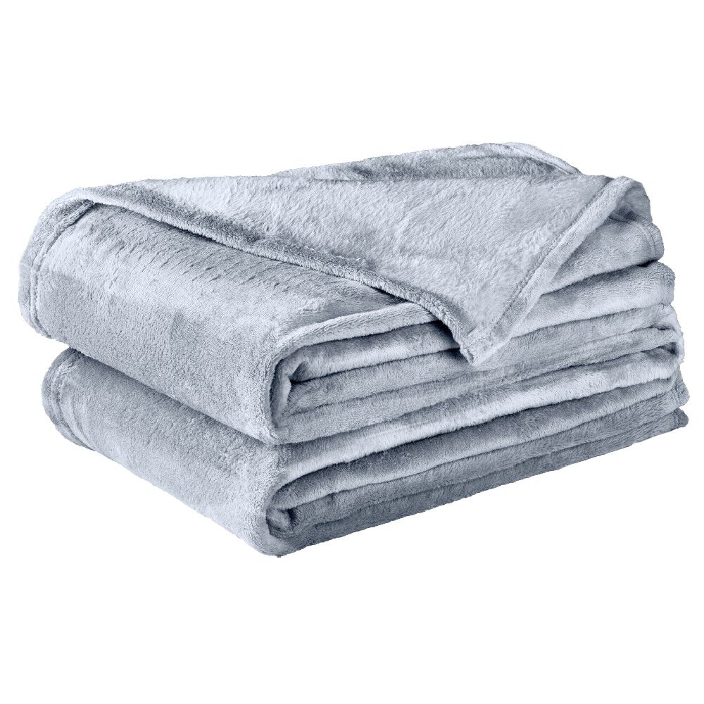 Plaid uni gris clair
