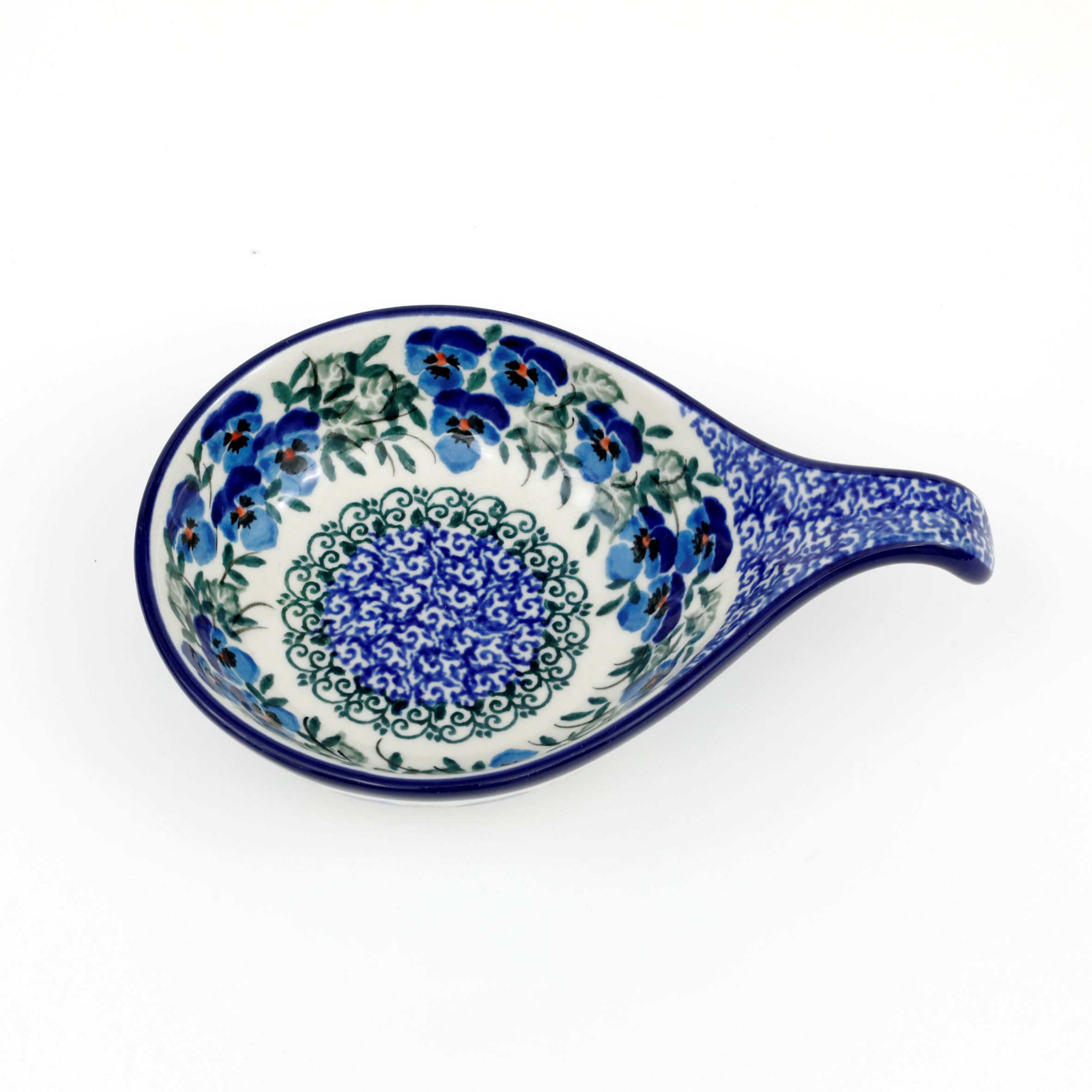 Kokilka ceramiczna 174 2273X Kobaltowe bratki