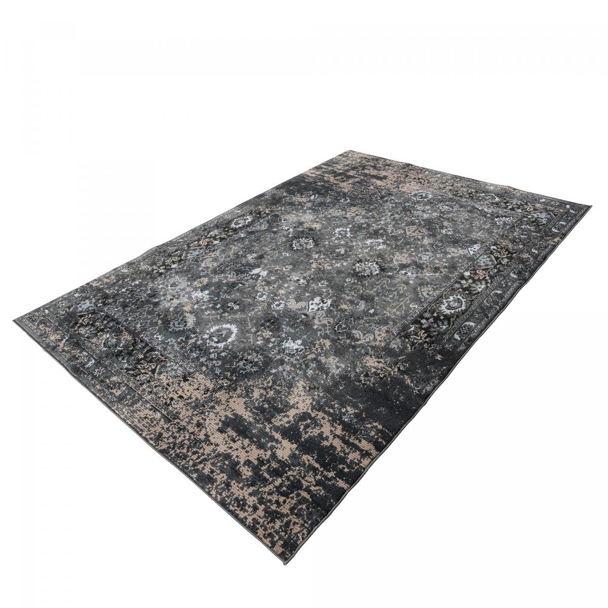 PLASTIQUE RECYCLÉ RECYCLABLE 6 LL - Tapis salon noir 160x230