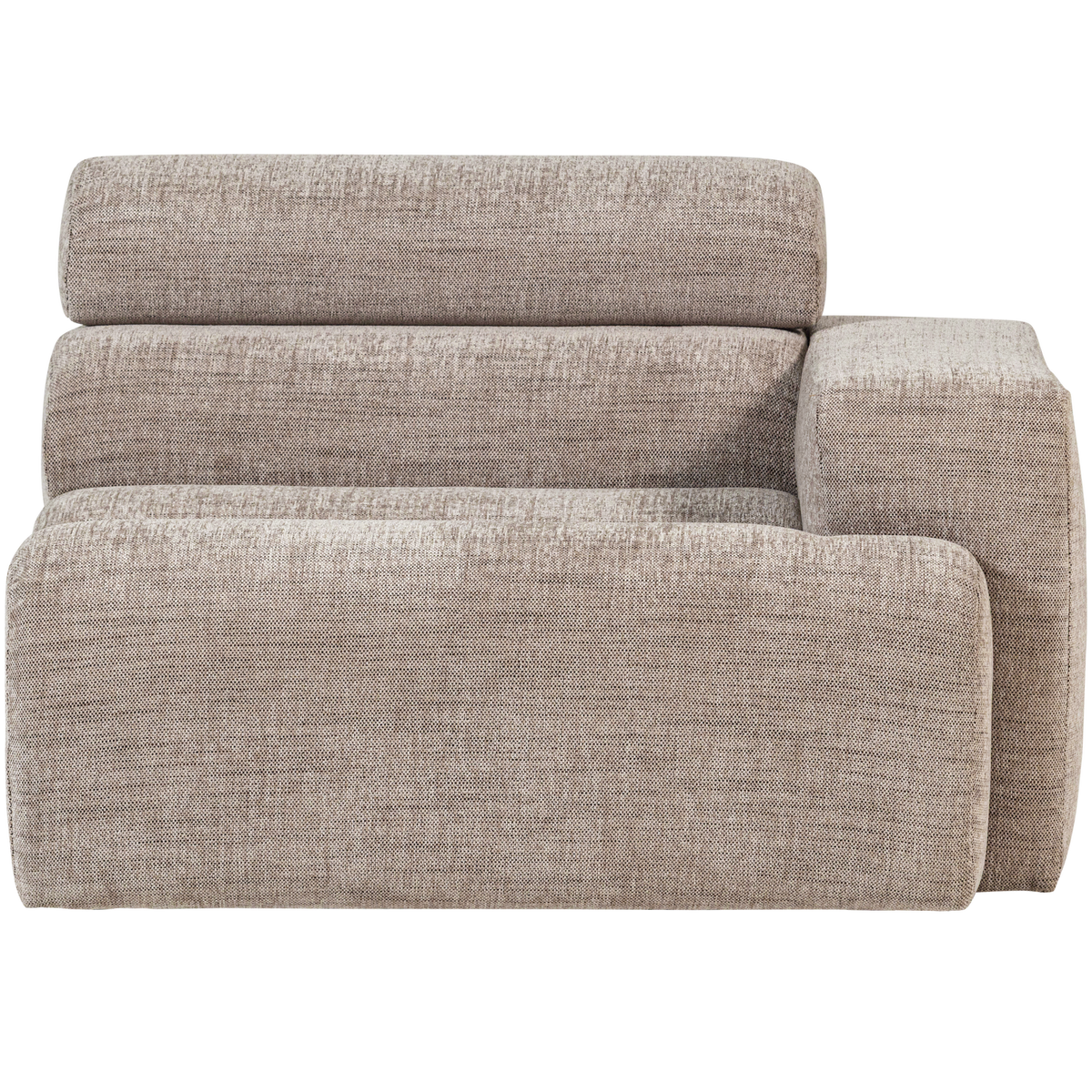 WOOOD 1-zits element bank arm rechts Novi - Polyester - Naturel Melange - 86x109x113