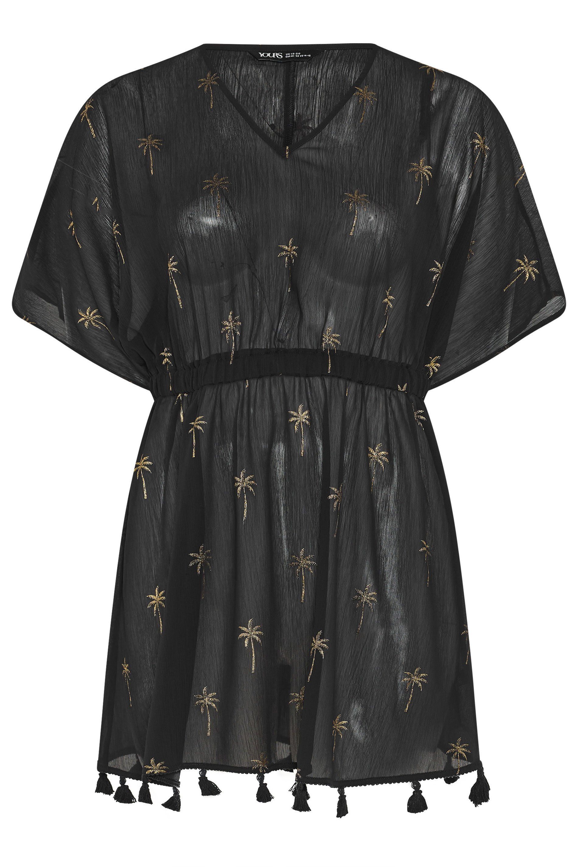 Yours Foil Detail Beach Kimono