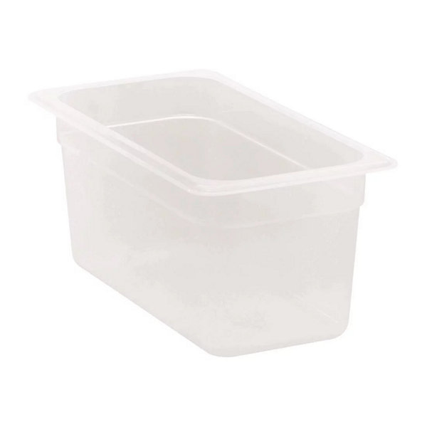 Conteneur alimentaire polypropylène GN 1/3 - 2 profondeurs - Cambro - Blanc - l0.1- L32.5- P15- h17.6