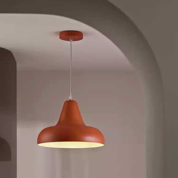 Habitat Aerial Metal Pendant Light - Burnt Orange