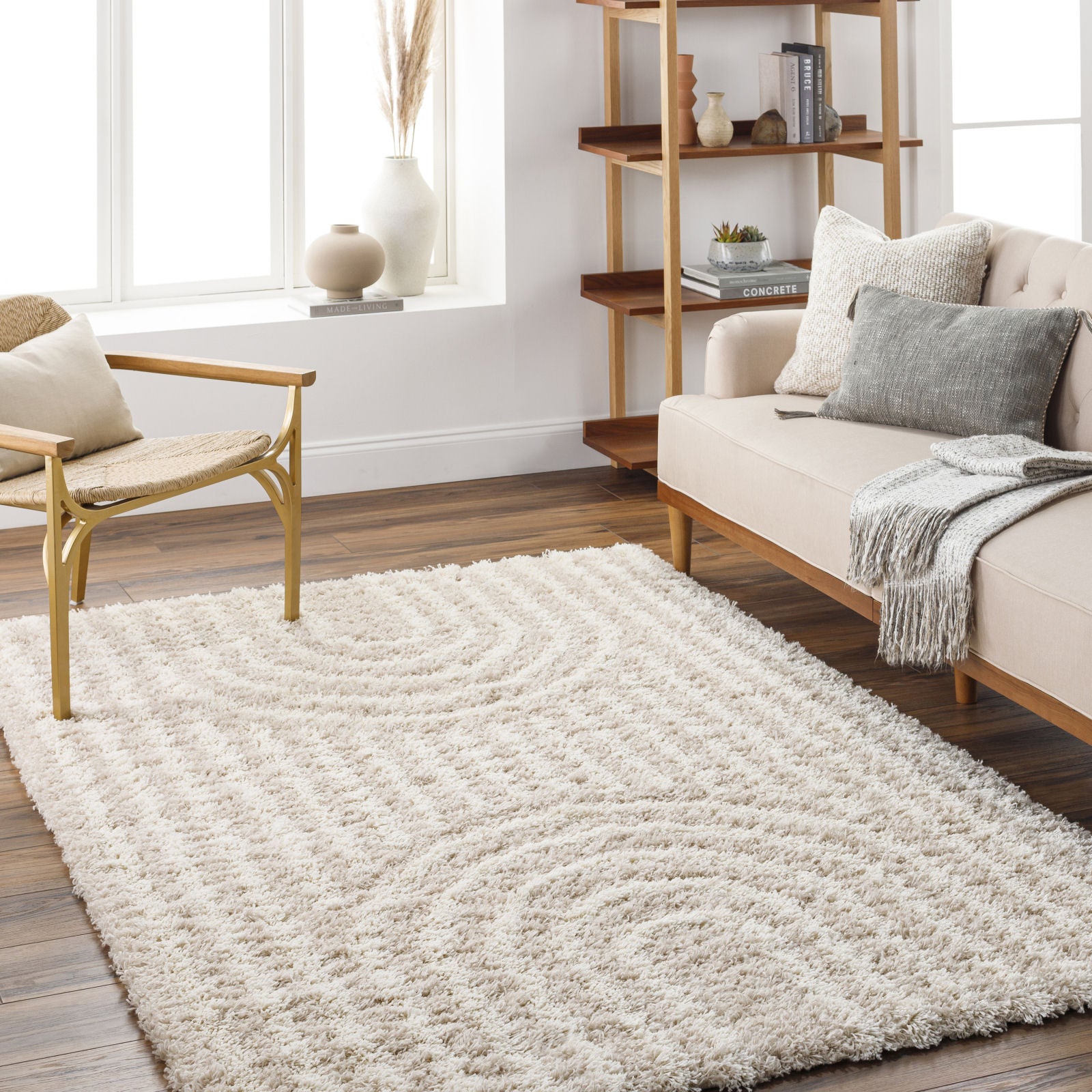 by fonQ Whirl Vloerkleed 160 x 220 cm - Beige