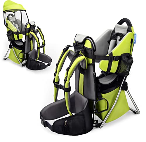 besrey Child Carrier Lightweight Child Toddler Kids Carrier Backpack for Camping Hiking Grey(Green)