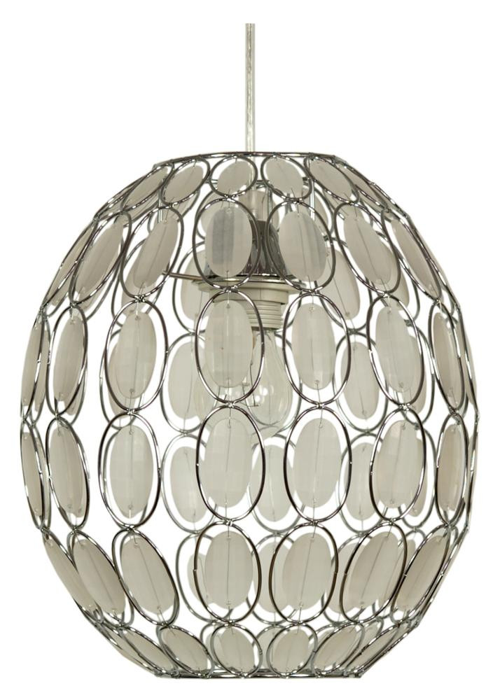 Lampa wisząca chromowana-biała SELMA 1xE27x40W wym: 110x25x25 cm Candellux