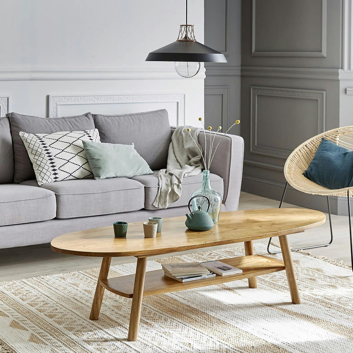 TILO - Table basse en mindi massif