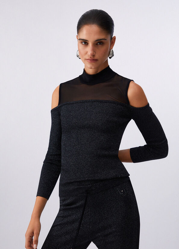 Maglia con inserti in mesh