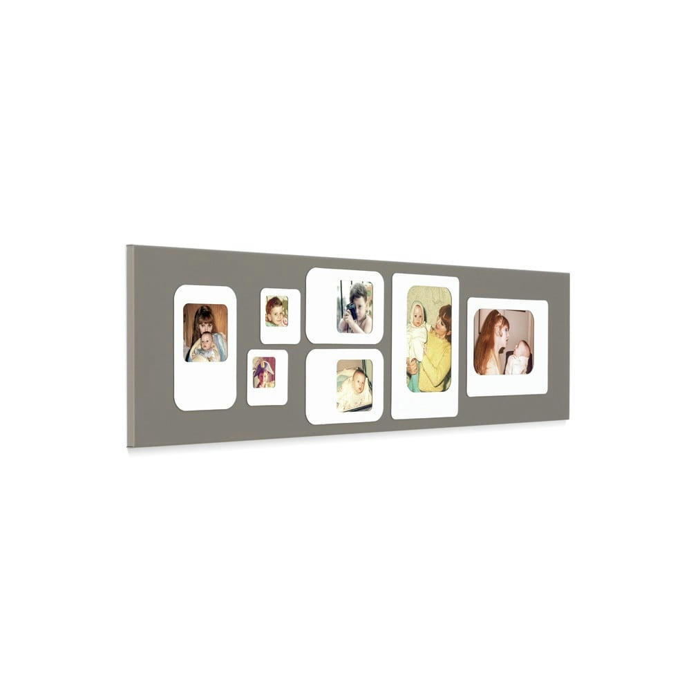 M7 - Pèle mèle magnétique gris 68x18cm