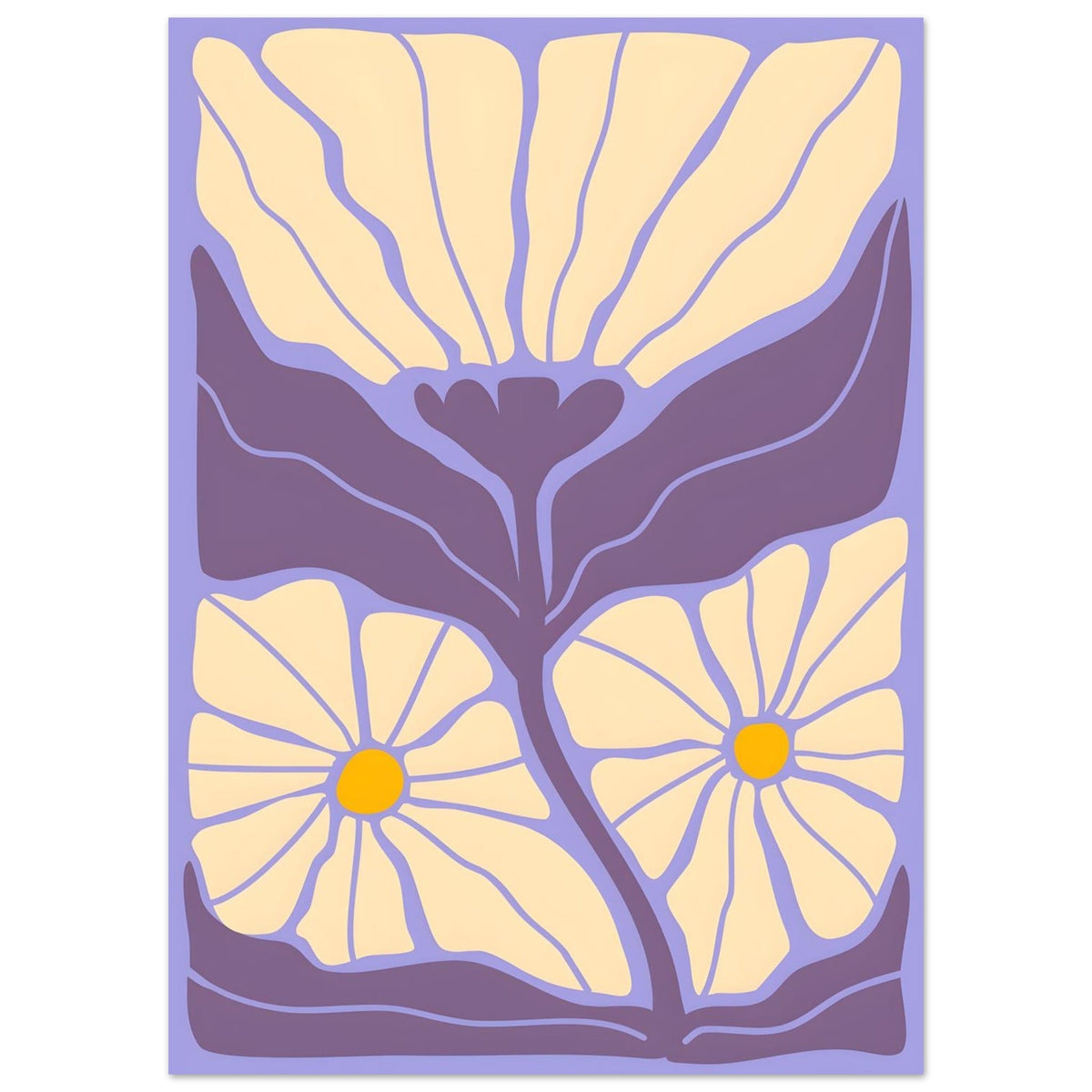 Artfulprints Poster Matisse - Soft bloom  - 50x70 cm - Paars