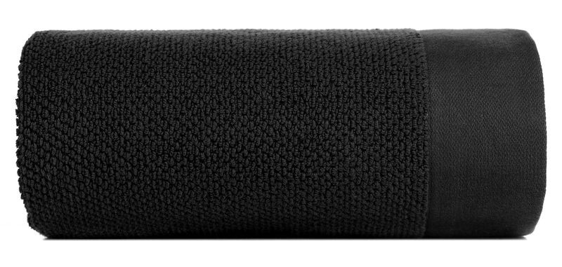 Ręcznik 70x140 czarny z efektem ryżowym frotte 550 g/m2