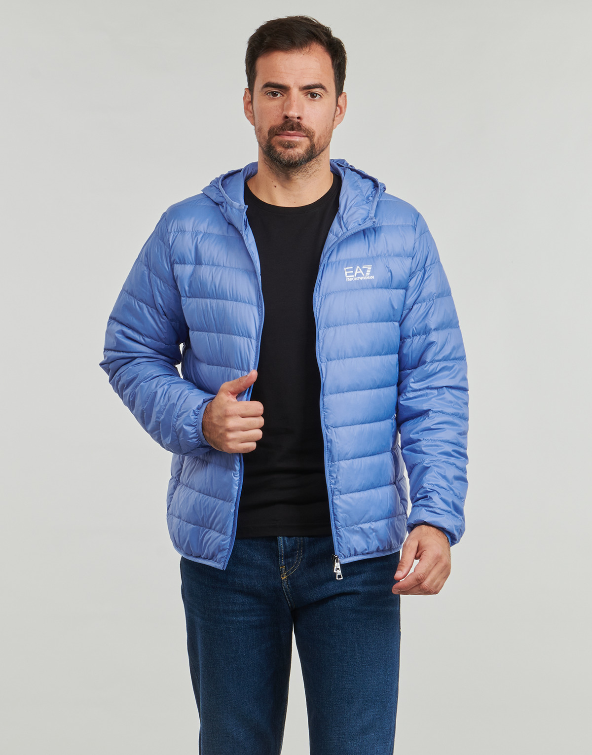 Emporio Armani EA7 - CORE IDENTITY DOWN JACKET HD - Blue