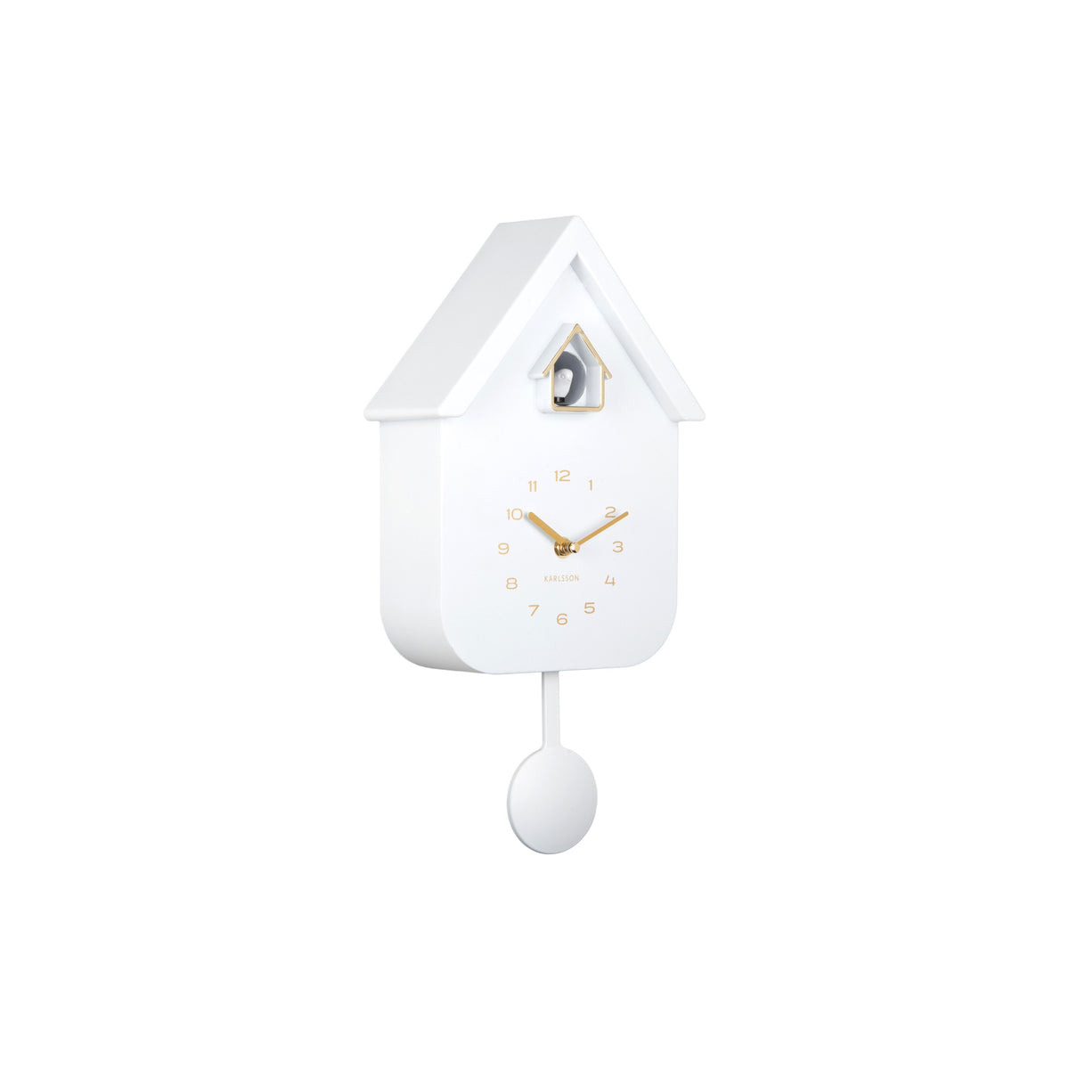 Karlsson wandklok Solo Color Cuckoo - wit - 8.5x21.5x41cm