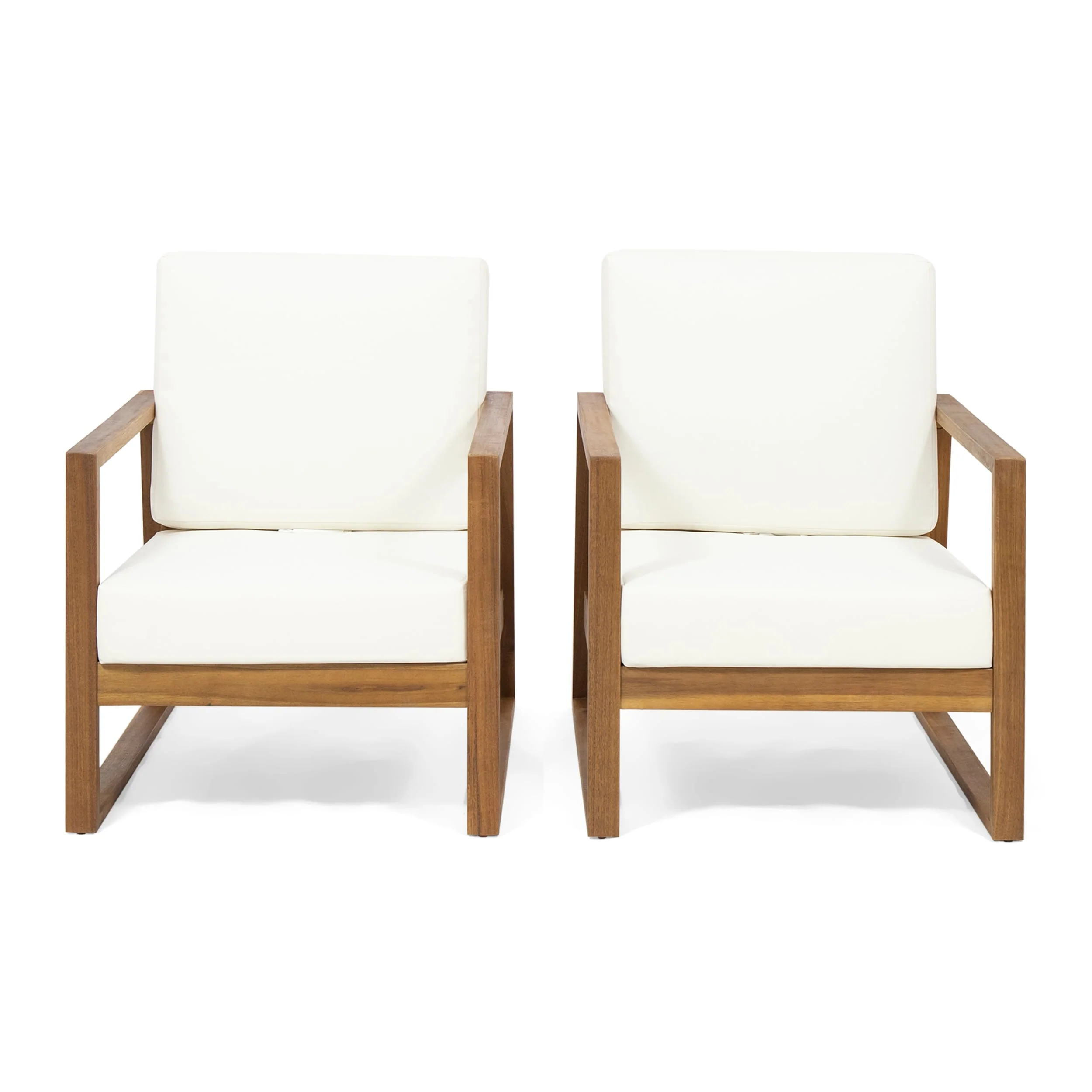 Belgian Outdoor Wood Club Chairs (Set of 2) by Christopher Knight Home
