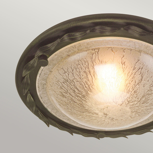 Plafonczarny-złota patyna okrągły 30cm Olivia 1xE27x60W IP20 Elstead