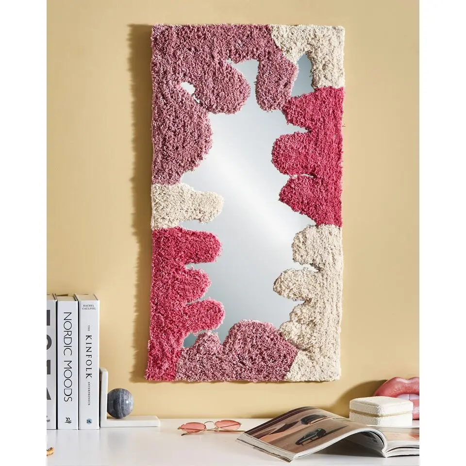CAGERI - Wandspiegel - Roze - Katoen