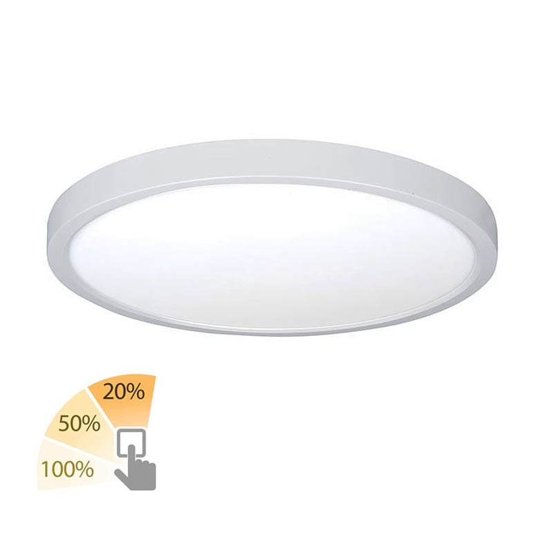 Highlight plafondlamp Piatto - 1 lichts - 44.5 x 2.5  cm - wit