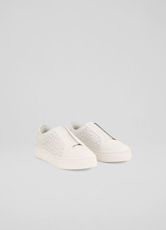 Joy Neutral Leather Oloid Trainers