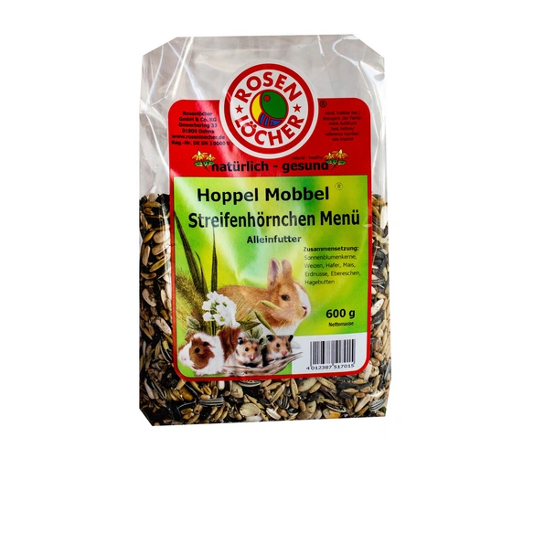 Vogelfutter, Hoppel Mobbel 600g Streifenhörnchenmenü