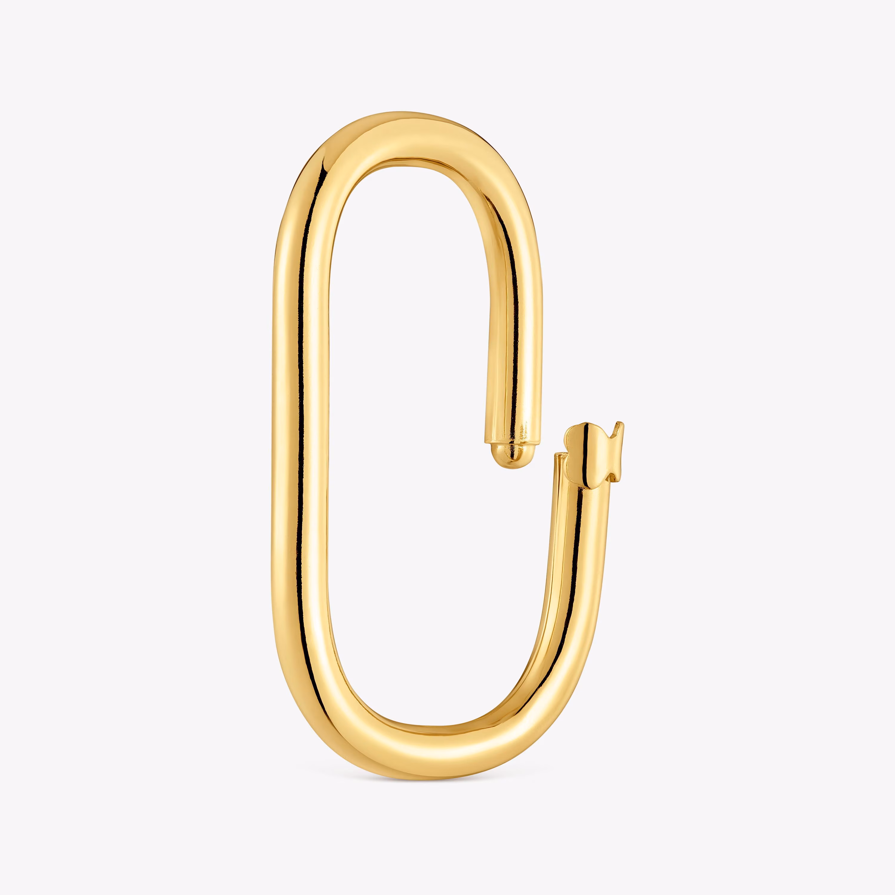 Anilla extra grande con baño de oro 18 kt sobre plata Hold Oval