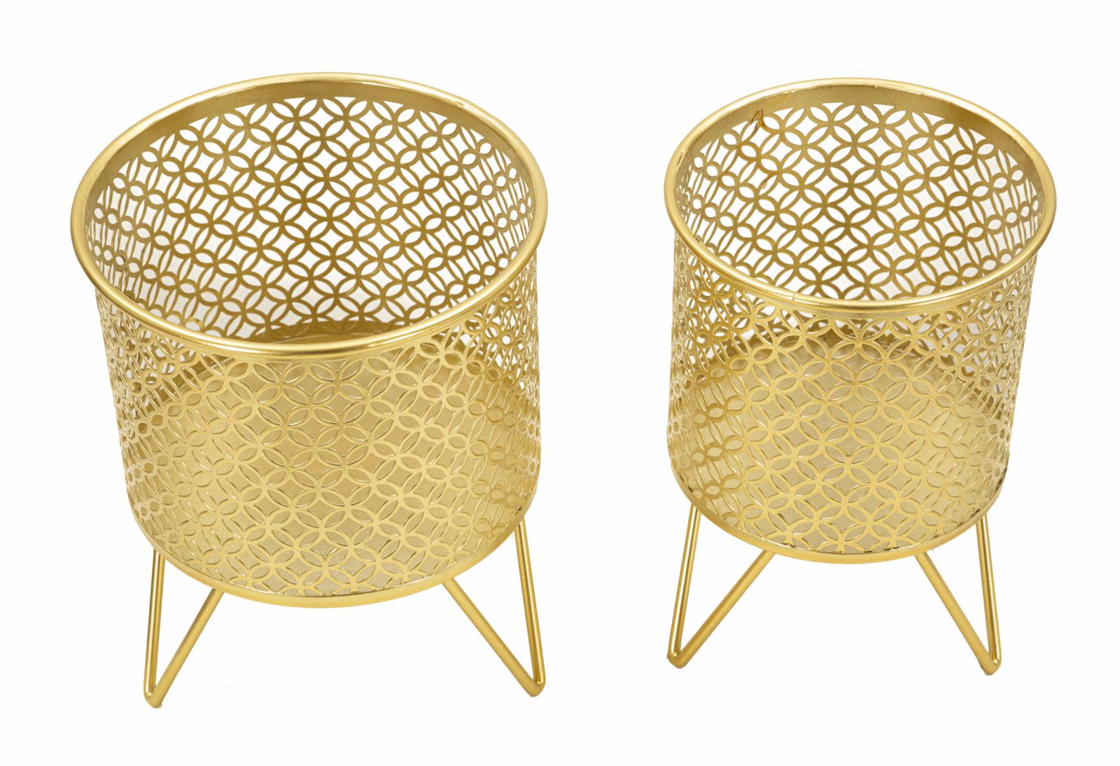 Mauro Ferretti Ceci Set van 2 pothouders in goud metaal