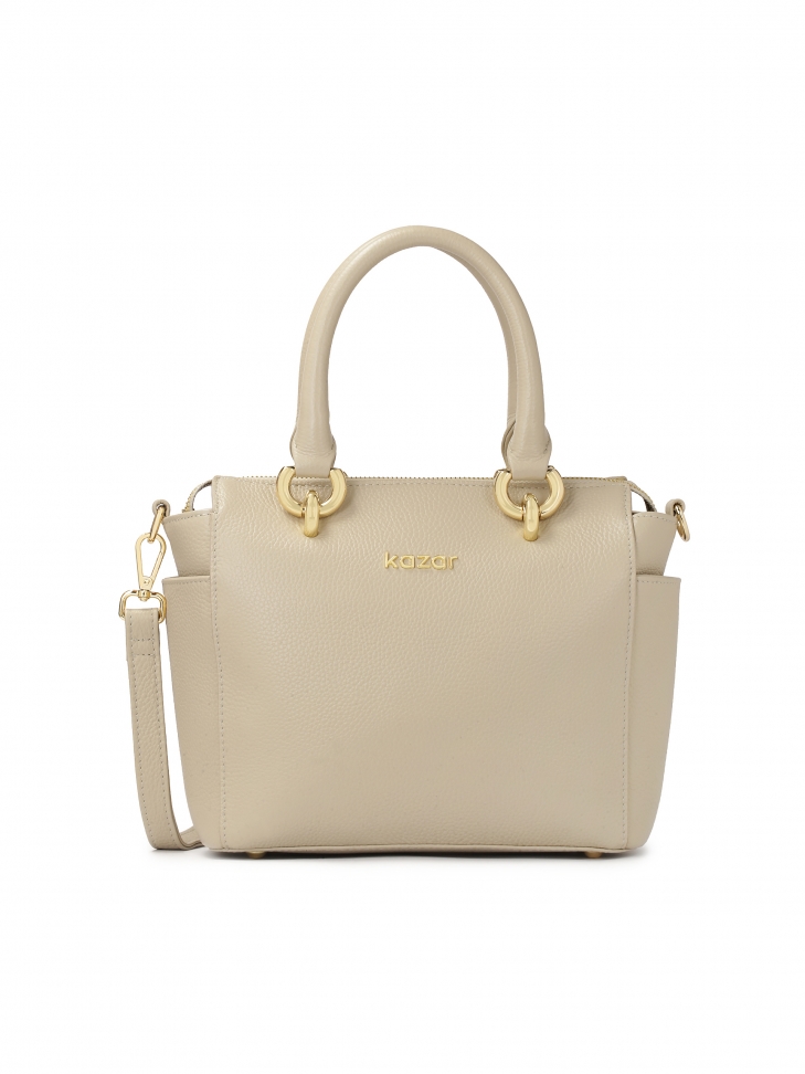 Light grey handbag with handles