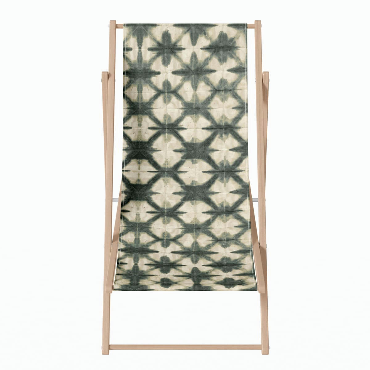 - Transat pliant graphique bois de hêtre vert