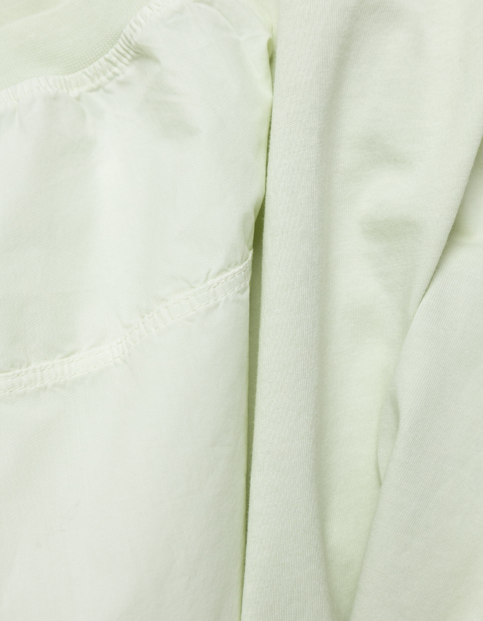 Tee-shirt oversize vert coton bio bi-matière Femme