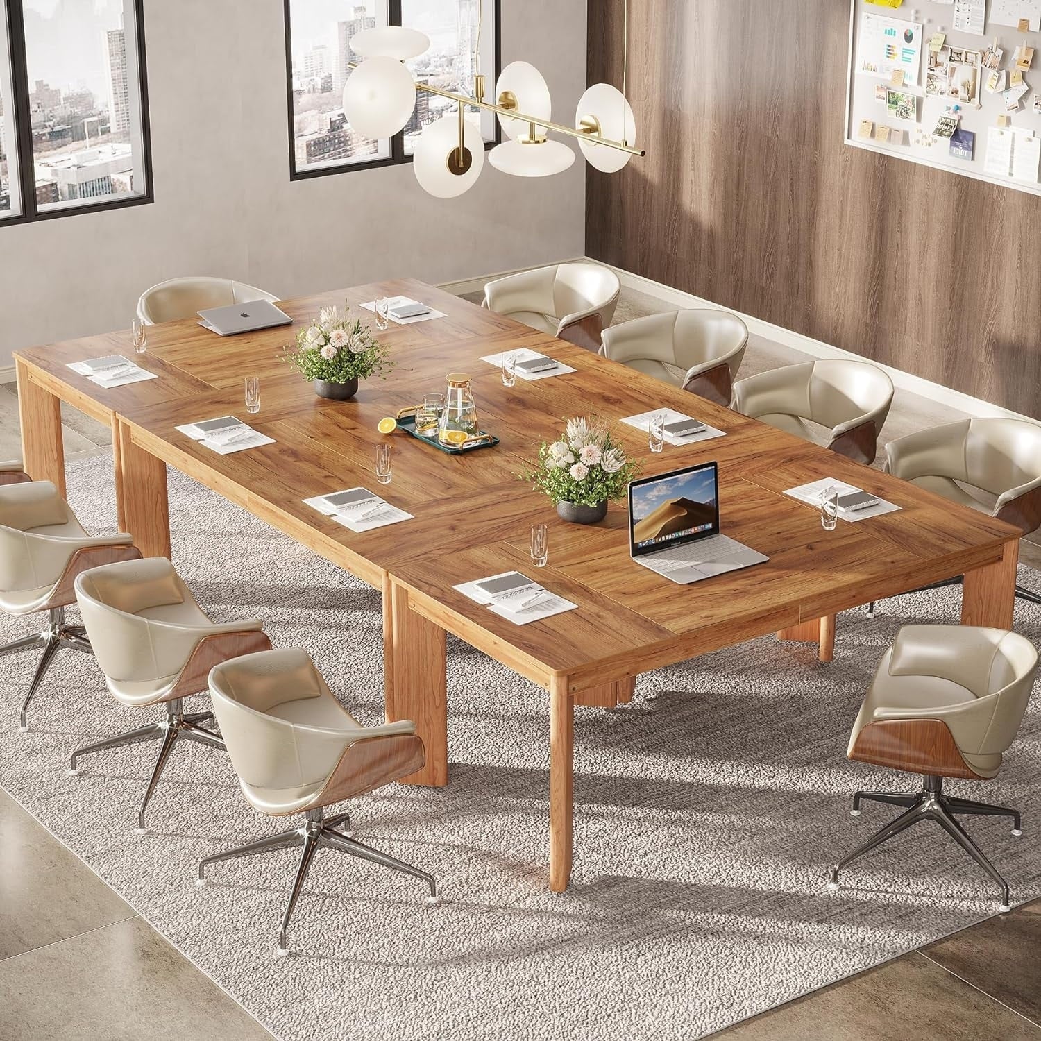 62.2-Inch Modern Computer Desk, Large Office Executive Desk for Home Office