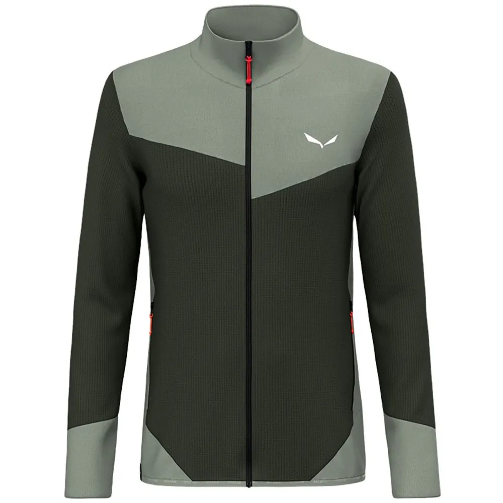 Salewa Puez Waffle Hybrid Polarlite full zip fleece