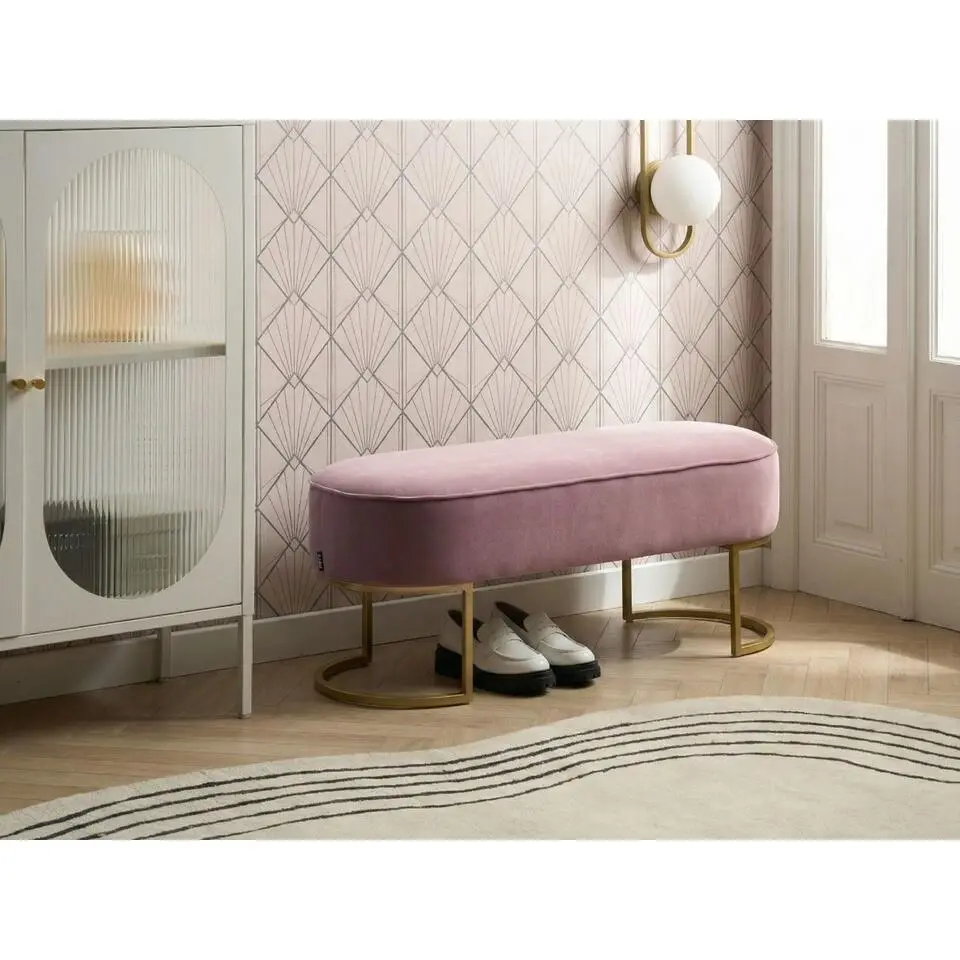 MILRY - Bankje - Roze - Fluweel