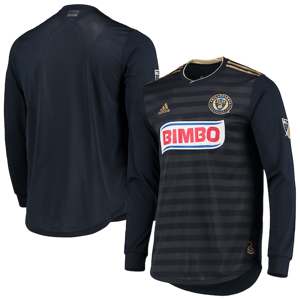 Philadelphia Union adidas 2018 Away Authentic Long Sleeve Jersey - Navy