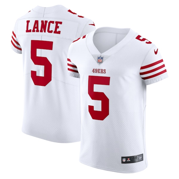 Trey Lance San Francisco 49ers Nike Vapor Elite Jersey - White/Scarlet