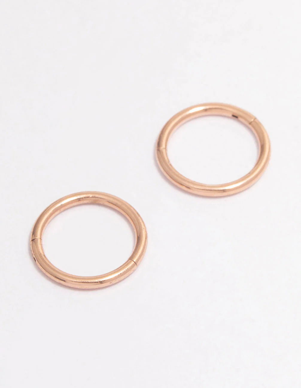 Rose Gold Plated Surgical Steel Fine Sleeper Earrings 6mm