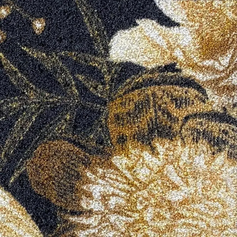 Deurmat Golden Bouqet antraciet - 40x60 cm