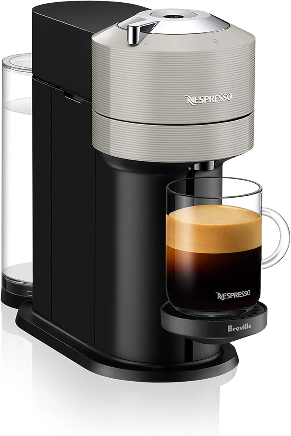 Coffee and espresso machine - matte black(Light Grey/Coffee Maker + Milk Frother)