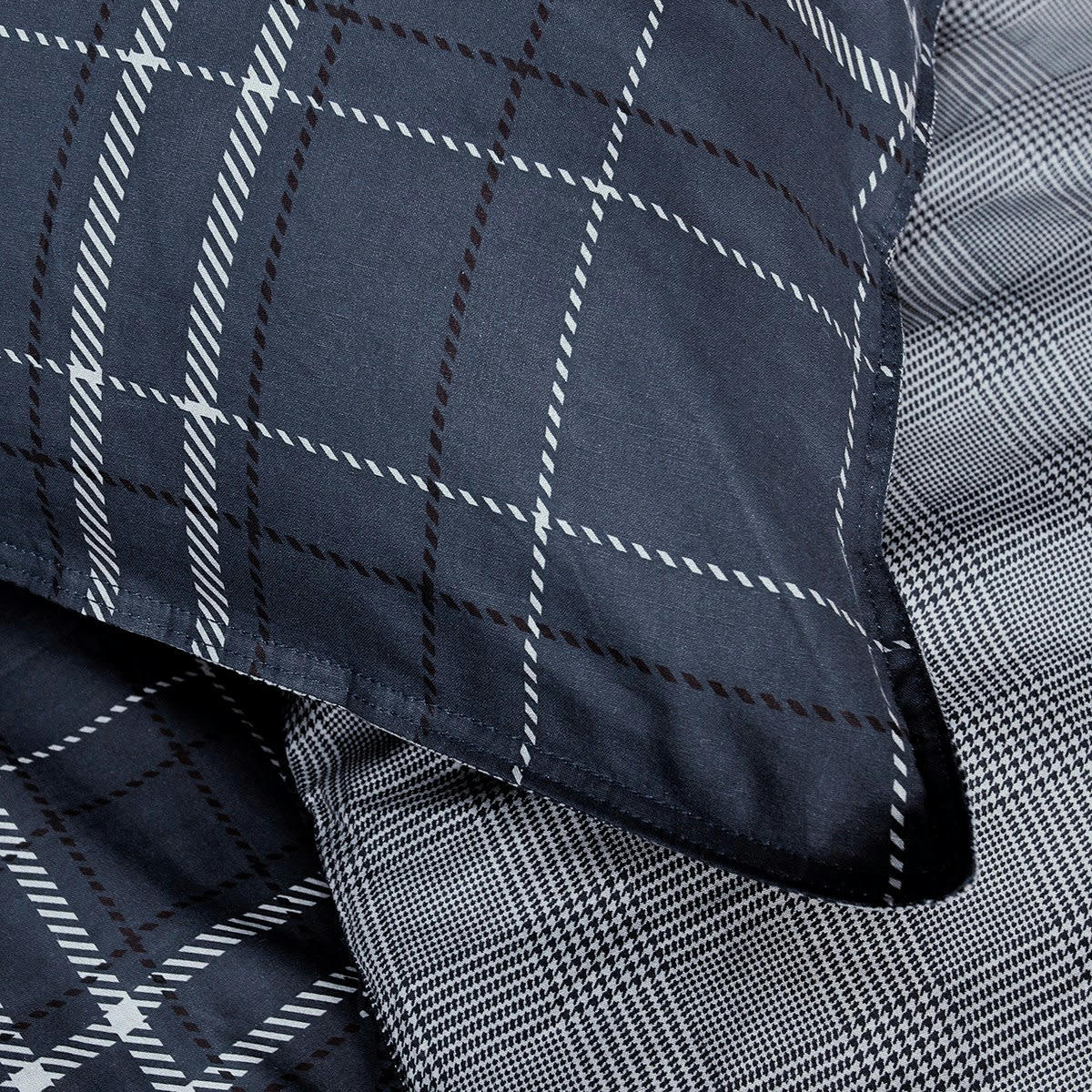 WINTER SPIRIT MEGEVE - Parure de lit 2 personnes imprimé en Coton Bleu 240x260 cm