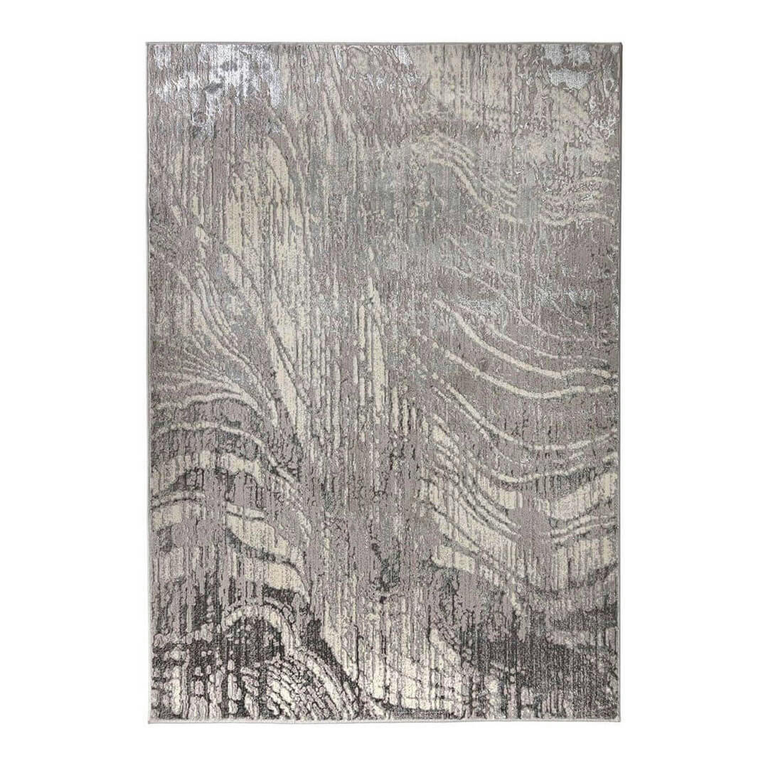 ARISSA - Tapis  design en polypropylène argenté 200x290