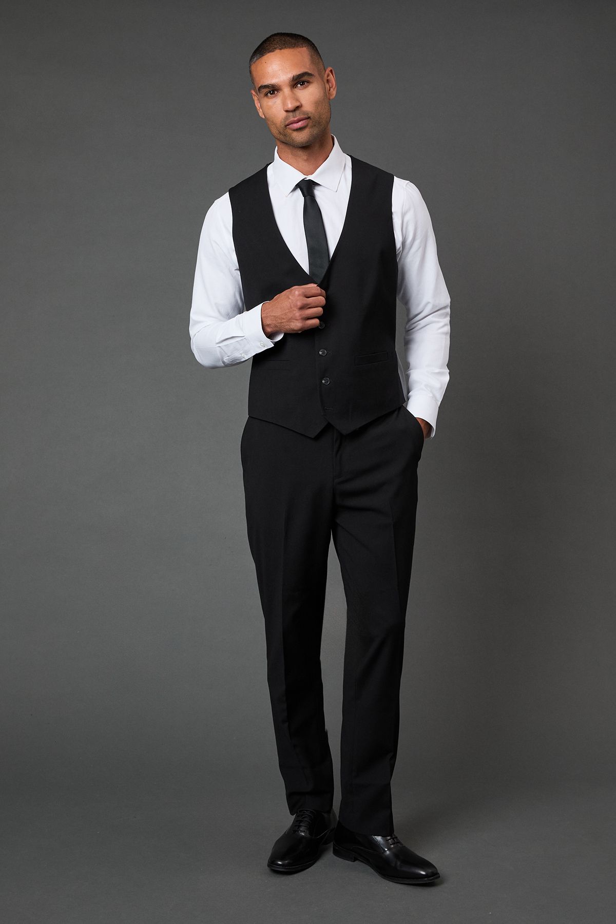 Burton Black Essential Waistcoat